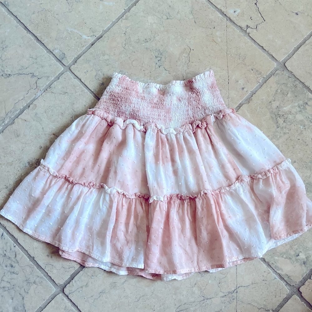 pink and white ocean drive flowy skirt